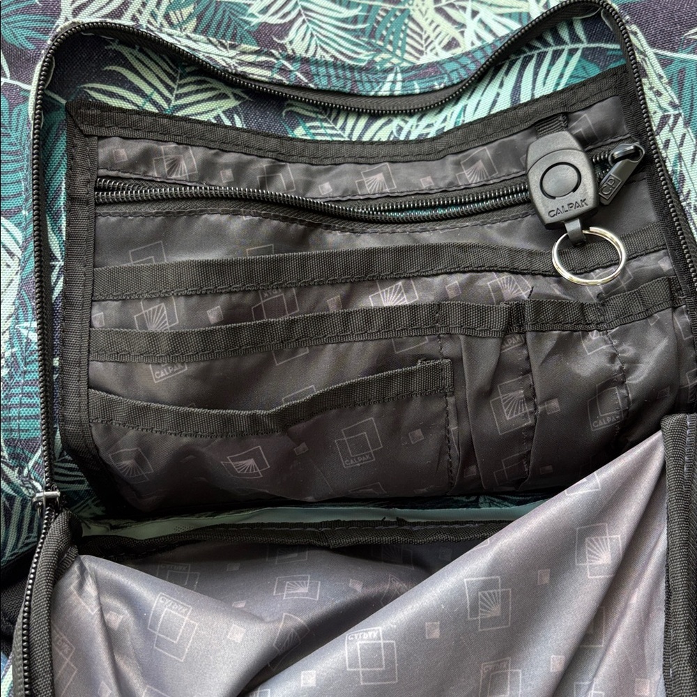 Calpak Leaf Pattern Backpack In Teal And Navy - image 7